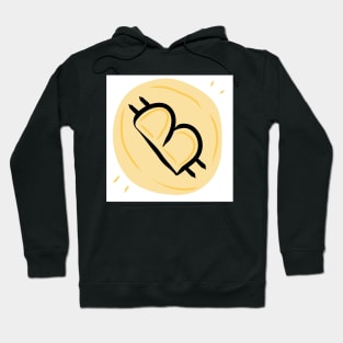 Bitcoin. Symbol electronic money. Commerce sign element, digital crypto banking Hoodie